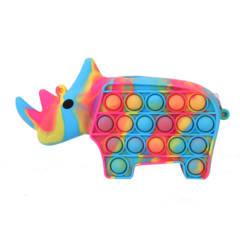 Wholesale Silicone Rhinoceros Shoulder Bag Pressure Reducing Toys
