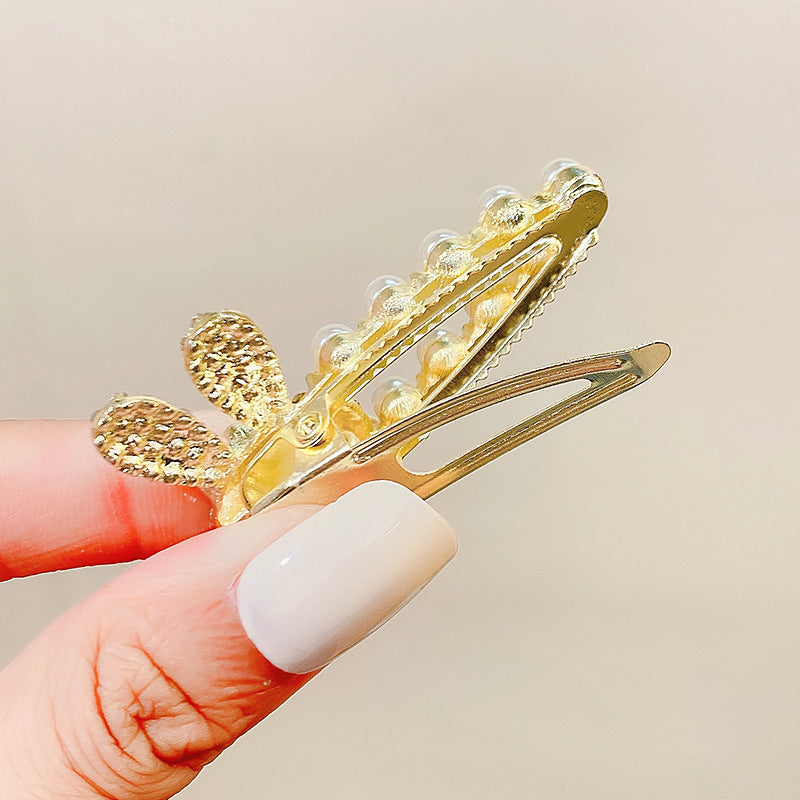 Wholesale Rhinestone Heart Bunny Metal Hair Clips