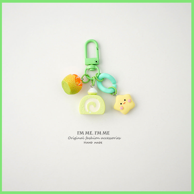 Llavero de rollo suizo de helado de resina al por mayor