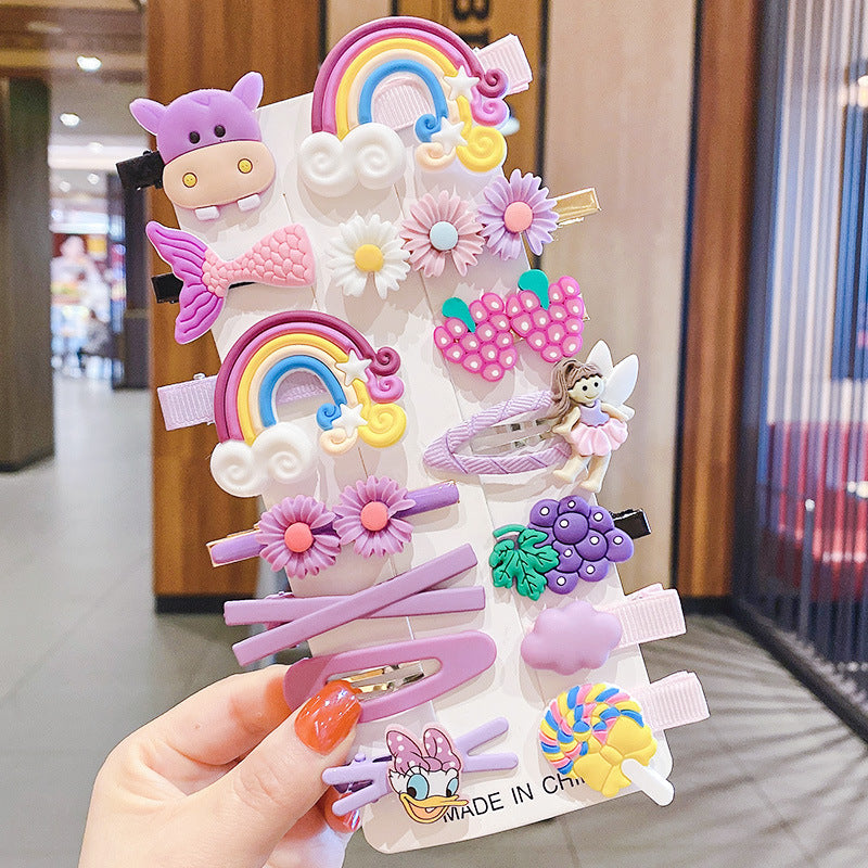 Wholesale Children's Cartoon Resin Hair Clips 20PCS