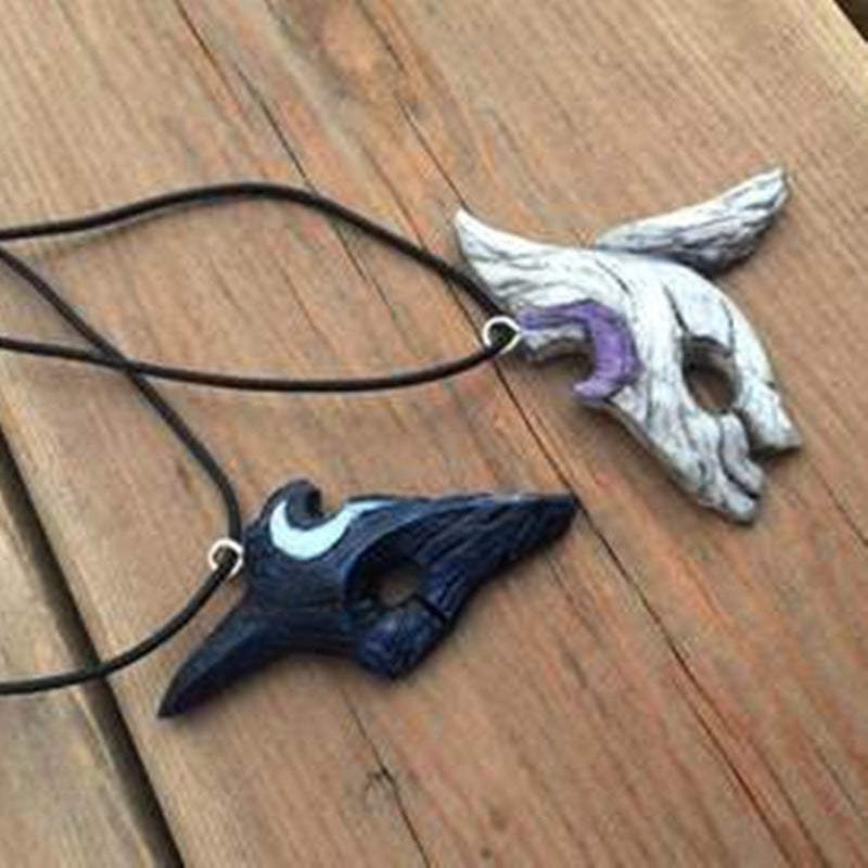 Wholesale Alloy Sheep and Wolf Pendants Creative Couples Necklace