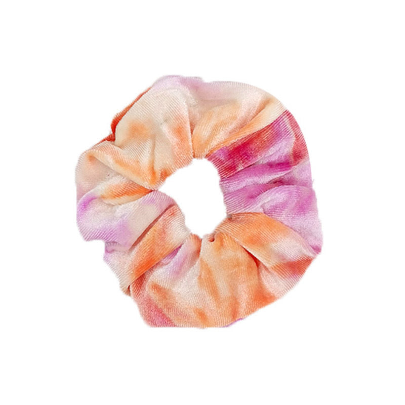 Wholesale Tie Dye Colored Velvet Hair Scrunchies