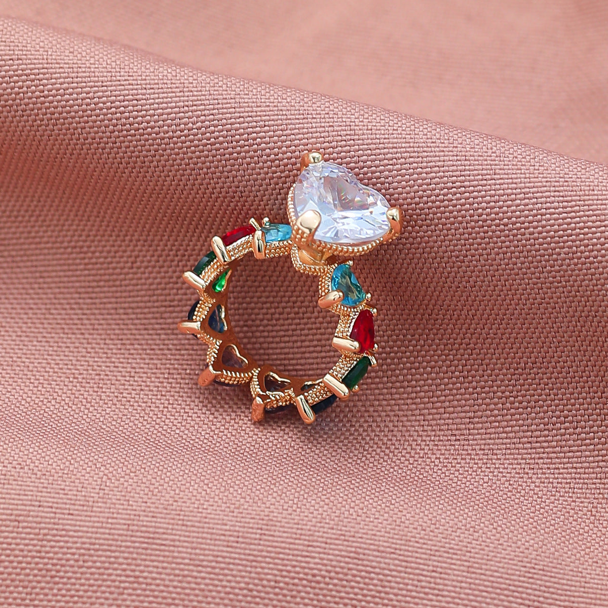 Al por mayor 2023 nuevo anillo de diamante de cobre