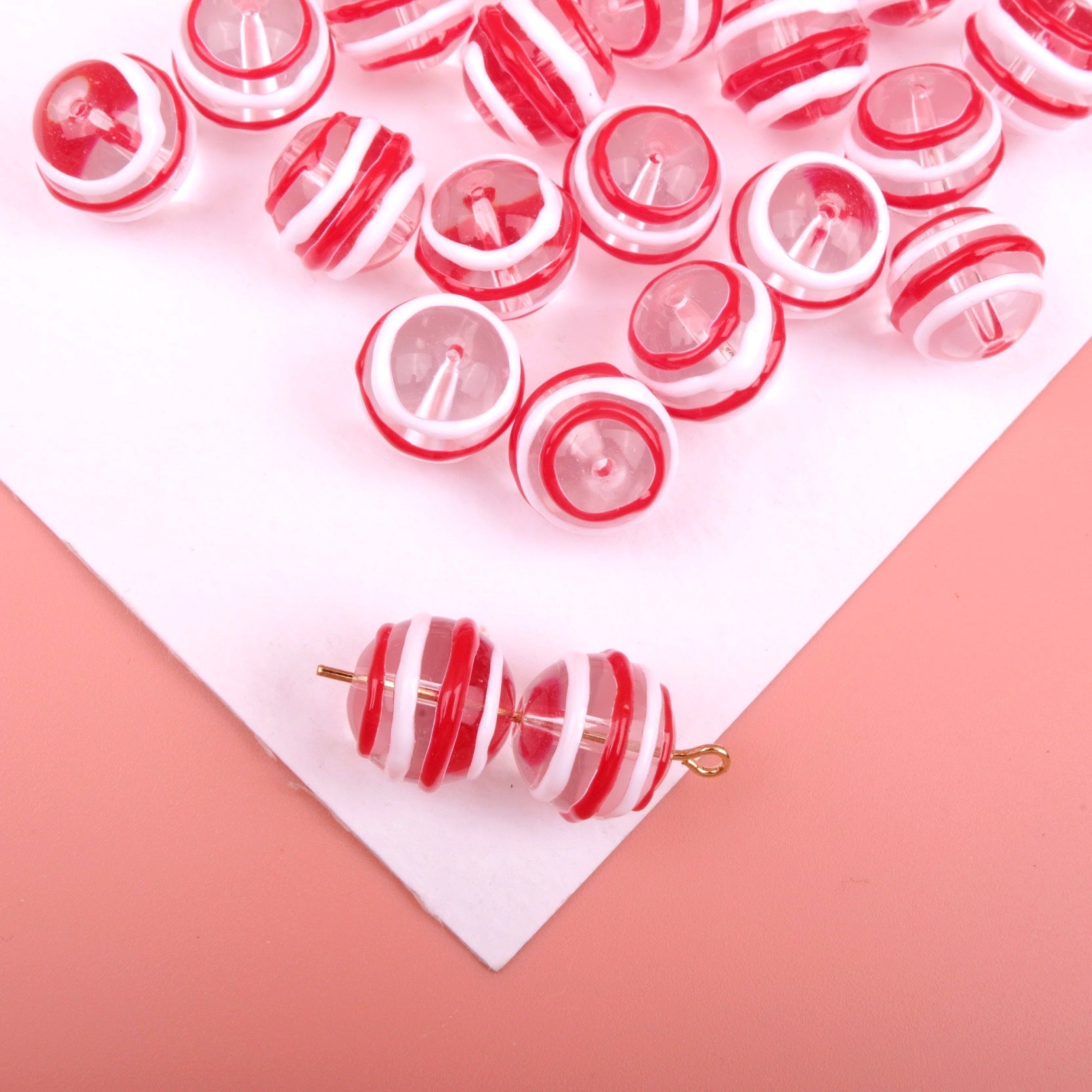 Cuentas de accesorios de joyería DIY de vidrio de dibujos animados de 12MM al por mayor