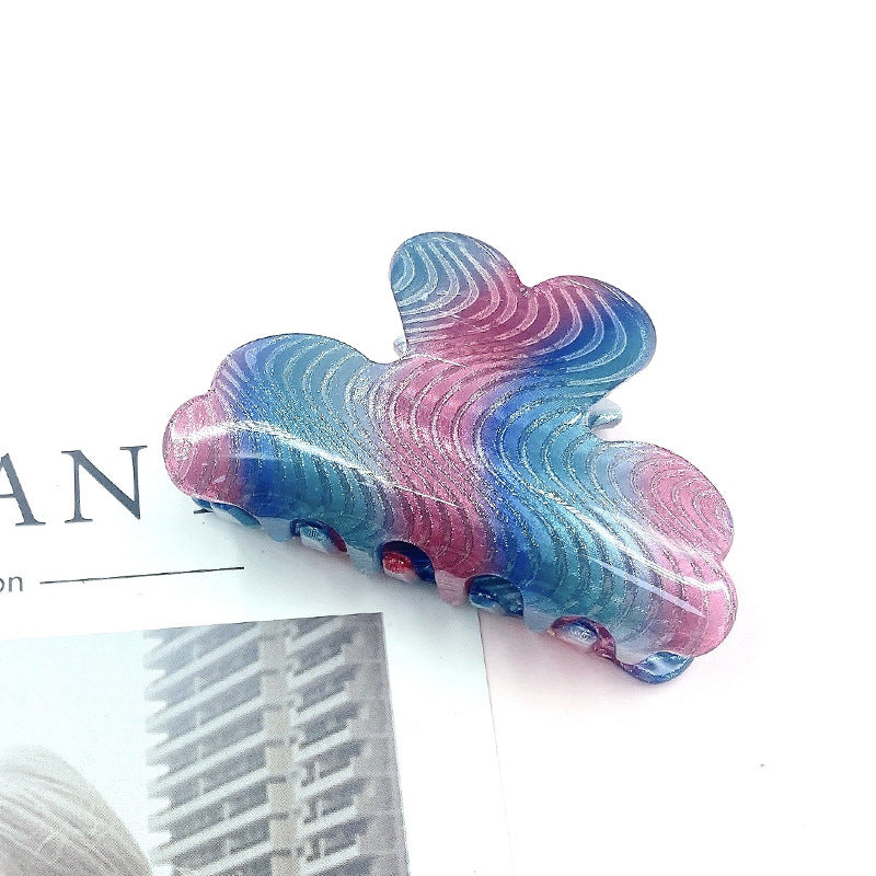 Wholesale Large Acrylic Glitter Pastel Bar Hair Clips