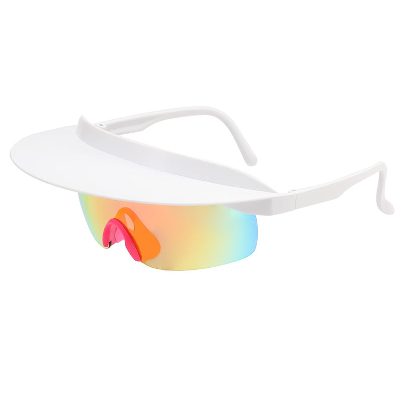 Wholesale PC Frameless One-piece Sunshade Outdoor Cycling Sunglasses