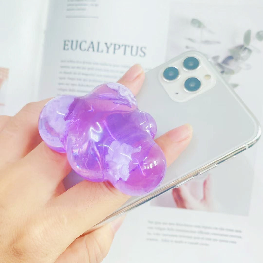 Titular de Airbag de teléfono móvil de nube estéreo transparente degradado al por mayor