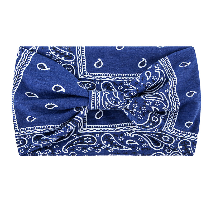Wholesale Bohemian Print Solid Color Fabric Headband