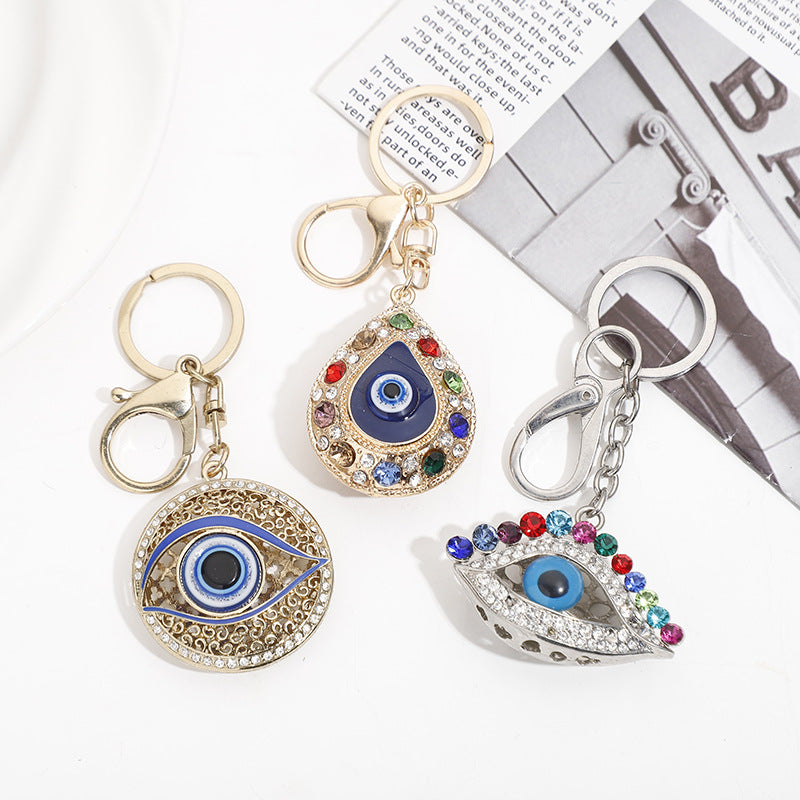 Wholesale Zinc Alloy Diamond Eye Keychain