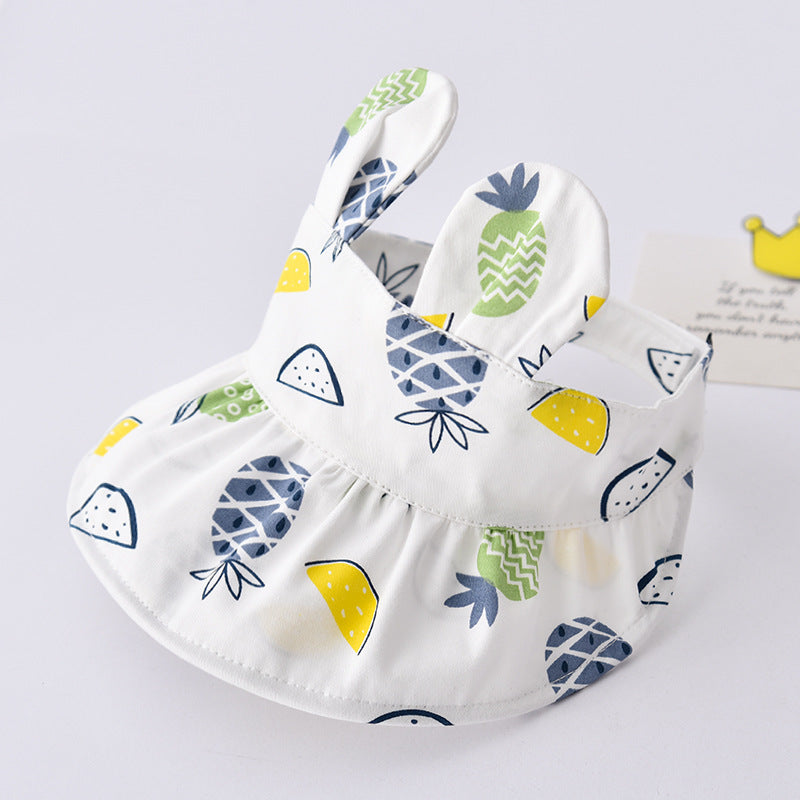 Wholesale Cotton Summer Thin Children's Large Brim Empty Top Sun Visor Hat