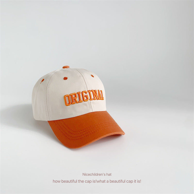 Sombrero de béisbol de los niños del bordado del alfabeto de la coincidencia de color del algodón al por mayor