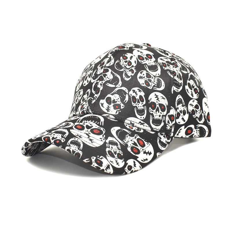 Wholesale Polyester Skull Head Printed Baseball Cap