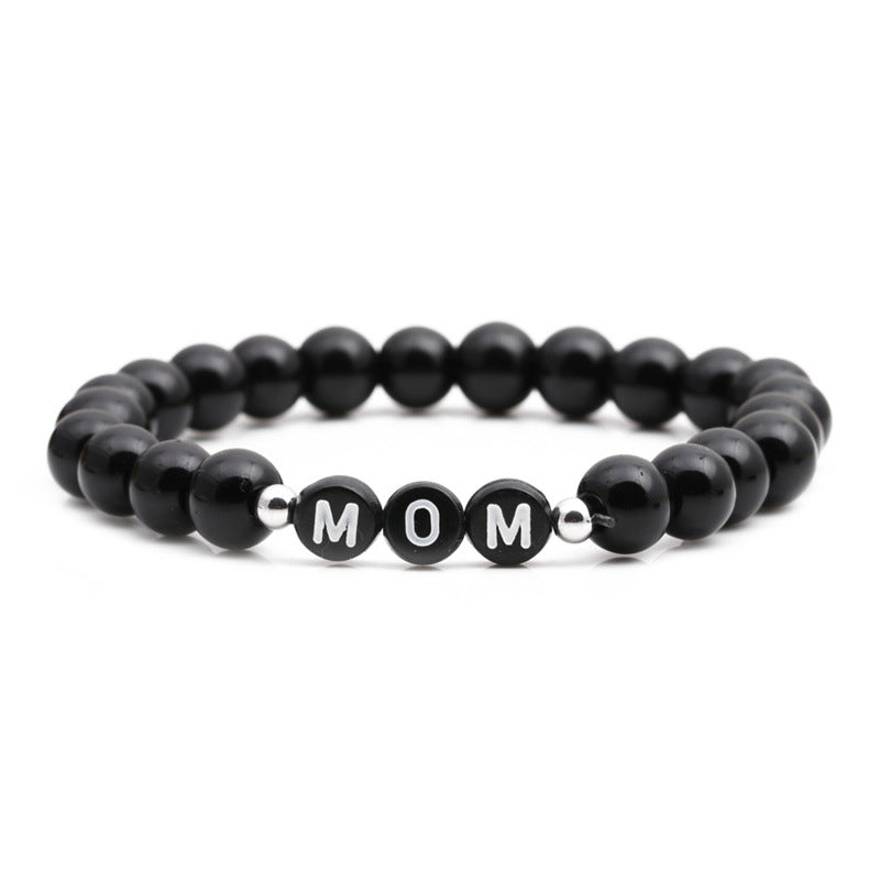 Wholesale Mother's Day Letter Stone Beads Bracelet