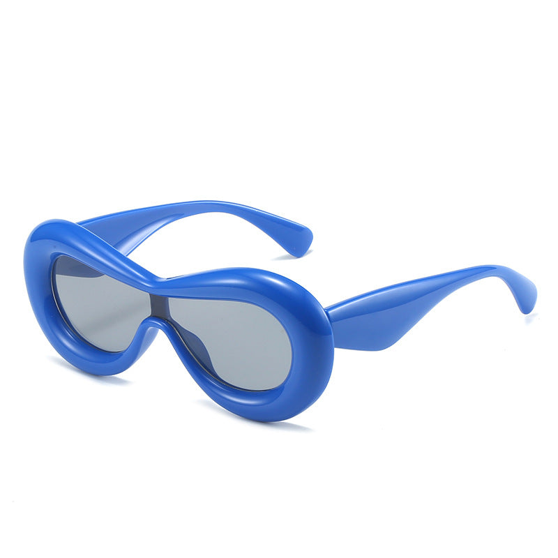 Wholesale PC Personalized Wide-brimmed One-piece Sunglasses