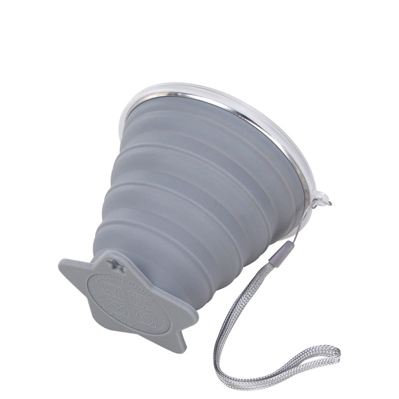 Wholesale Portable Folding Food Grade Silicone Travel Water Cup