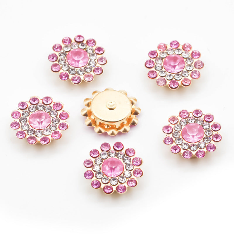 Wholesale 8/12mm 100PCS/PACK Round Three-layer Flower Plate Glass Beads