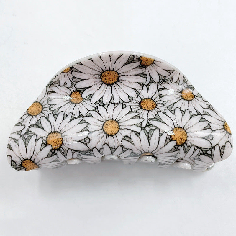 Wholesale Floral Pattern Acrylic Hair Clips