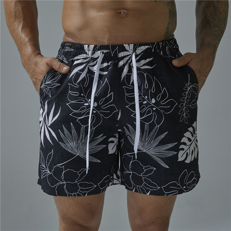 Wholesale Loose Surf Shorts Plus Size Printed Men's With Lining Swimwear
