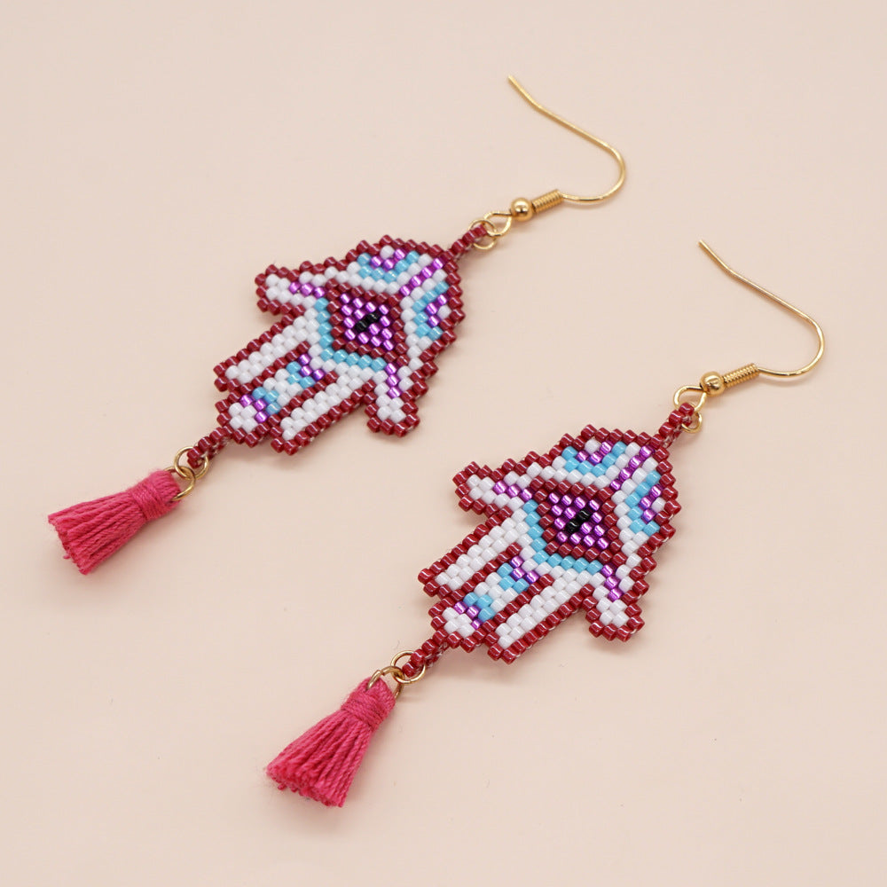 Wholesale Ethnic Style Tassel Beads Earrings