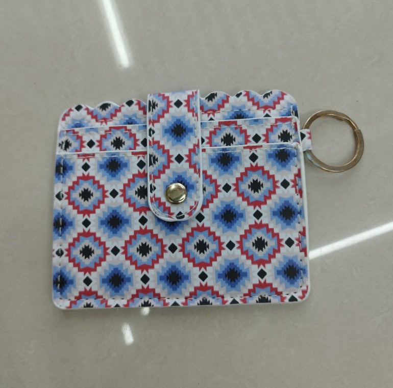 Bolsa de tarjeta de impresión de PU al por mayor llavero creativo