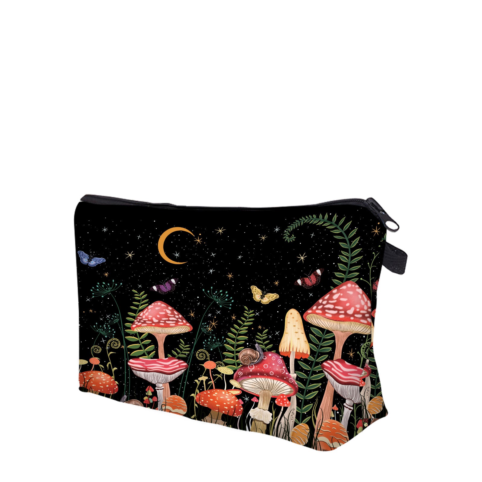 Wholesale Polyester Colored Mushroom Series Cosmetic Storage Bag
