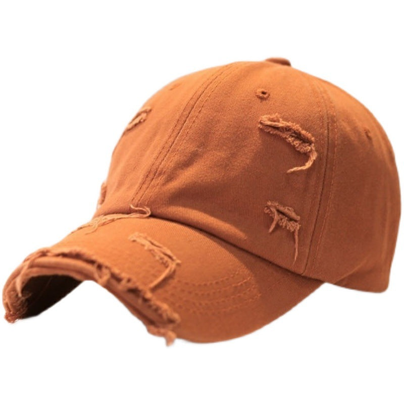 Wholesale Cotton Polyester Casual Ripped Hole Baseball Cap