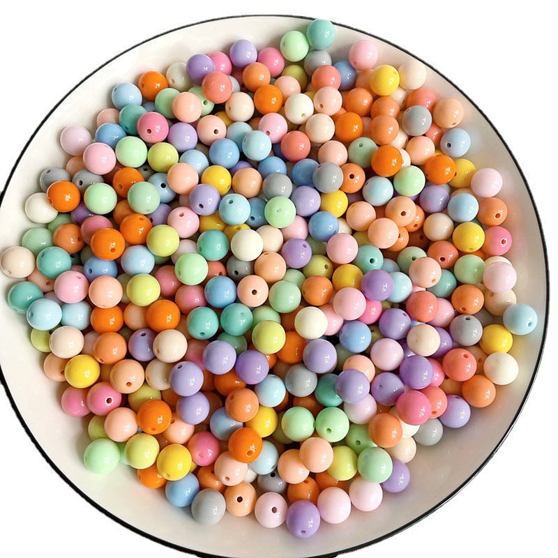 Wholesale 500PCS/Pack 6MM Glossy Candy Color Acrylic Beads