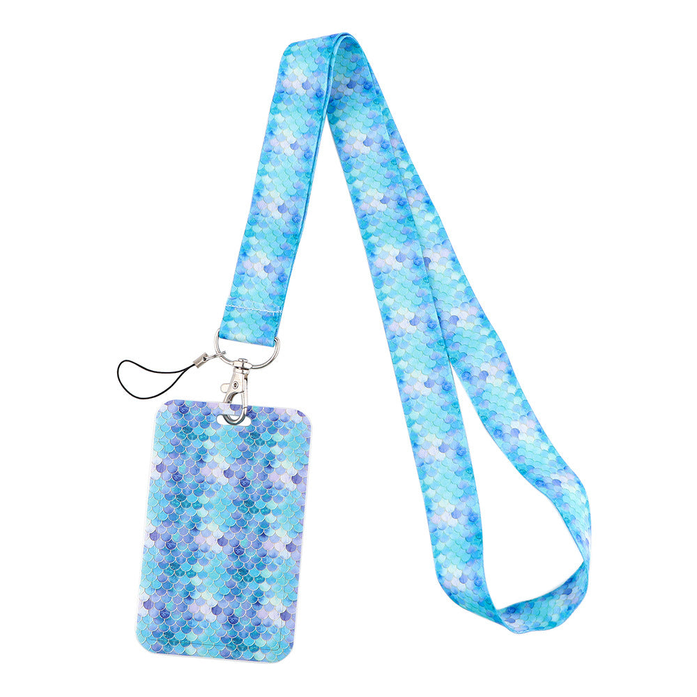 Wholesale Polyester Mermaid Scales Mobile Phone Lanyard Keychain