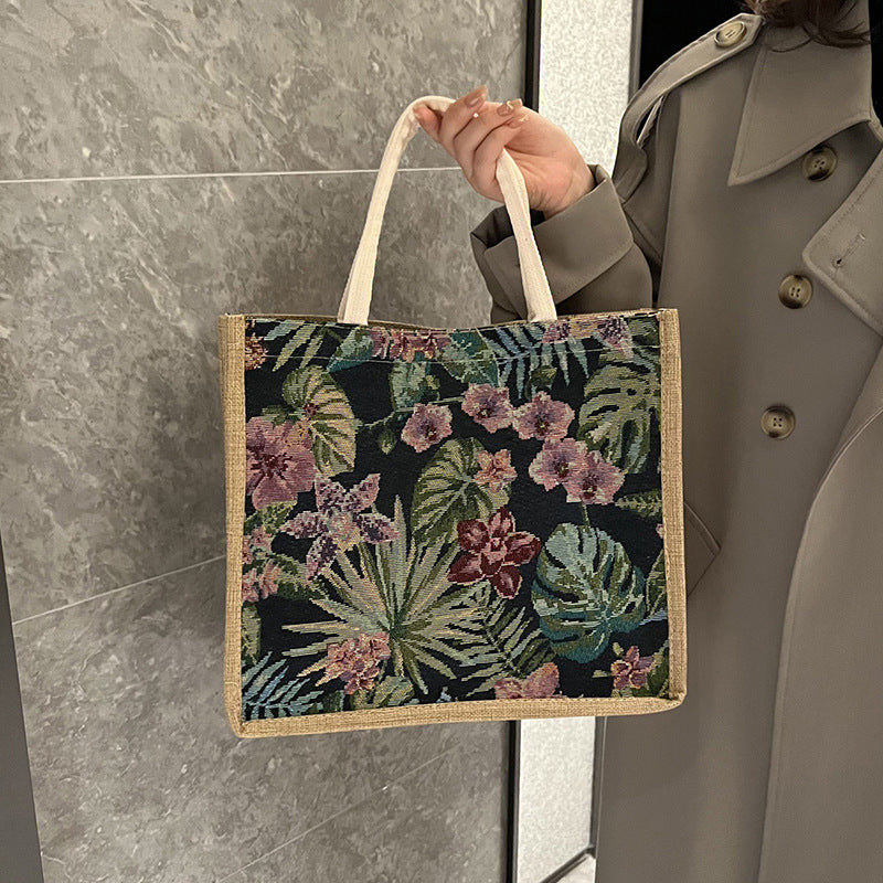 Bolsas estampadas al algodón y lino al por mayor