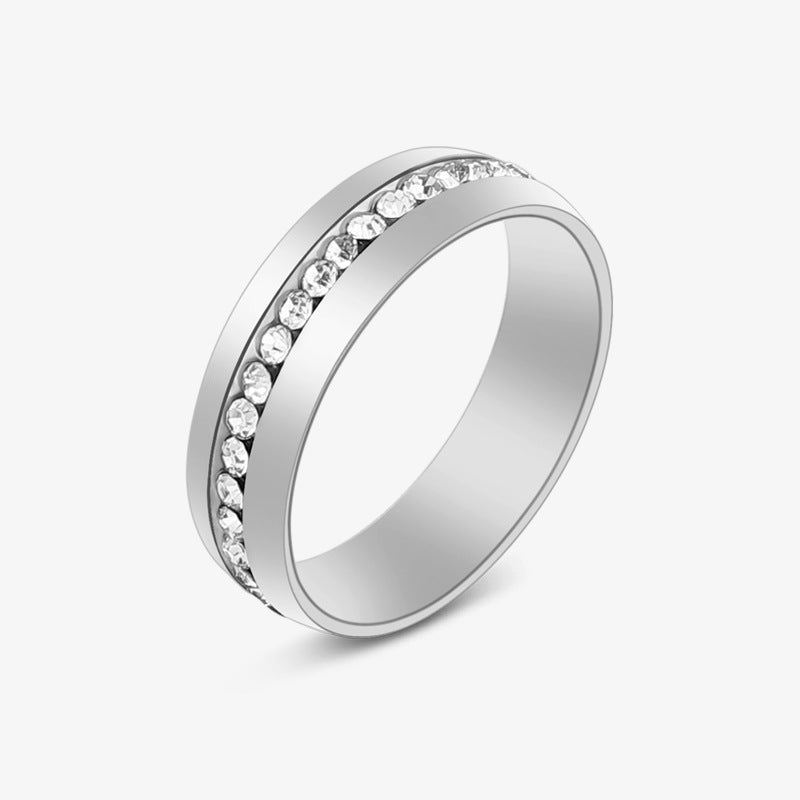 Anillos De Acero De Titanio Con Tachuelas De Diamantes al por mayor