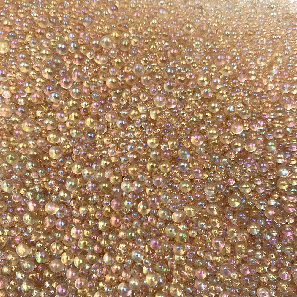 Venta al por mayor 500 g/paquete de perlas de vidrio llenas de color 1-3 MM