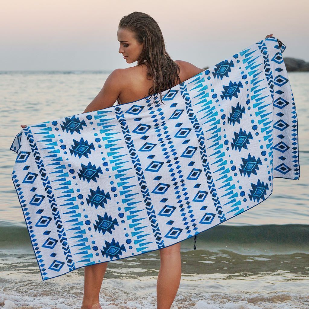 Toalla de playa Aztec de microfibra de microfibra al por mayor
