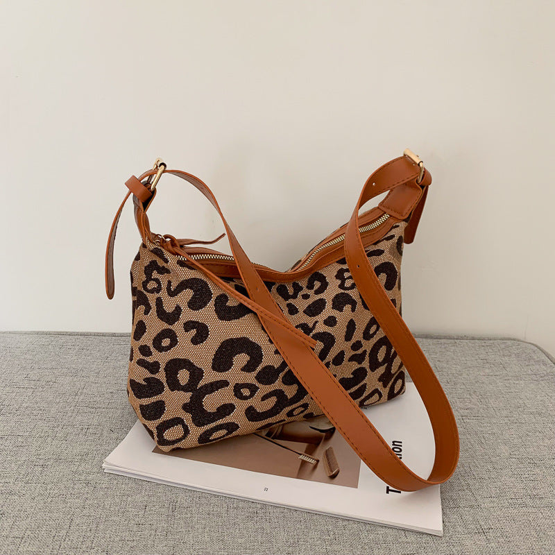 Wholesale Canvas Leopard Shoulder Bag