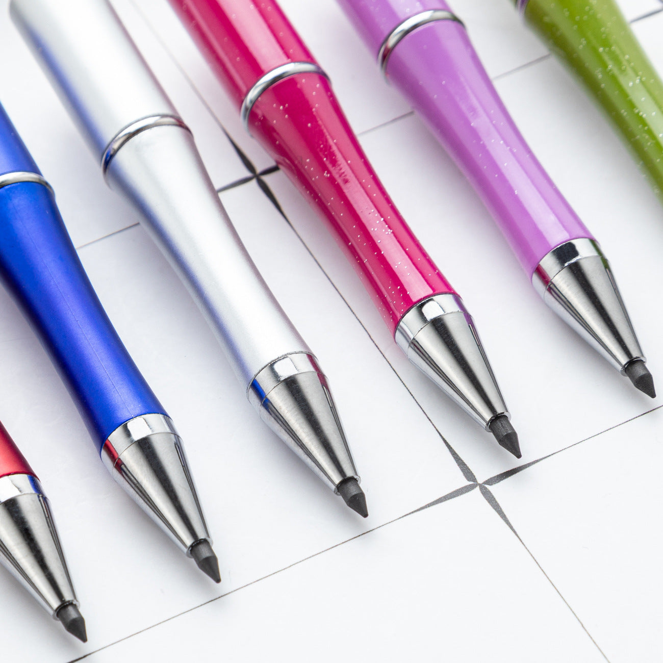 Wholesale 100pcs Plastic Beaded Pencil No Sharpening No Ink Continuous Writing Pencil