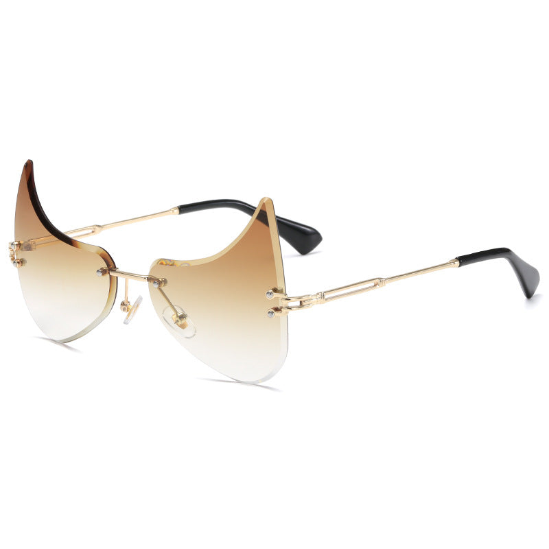 Wholesale Gradient Color Decoration PC Sunglasses