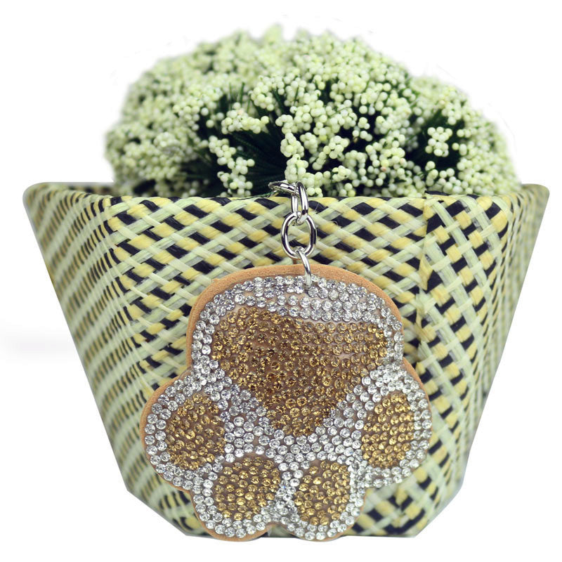 Wholesale Zinc Alloy Diamond Cat Claw Key Chain