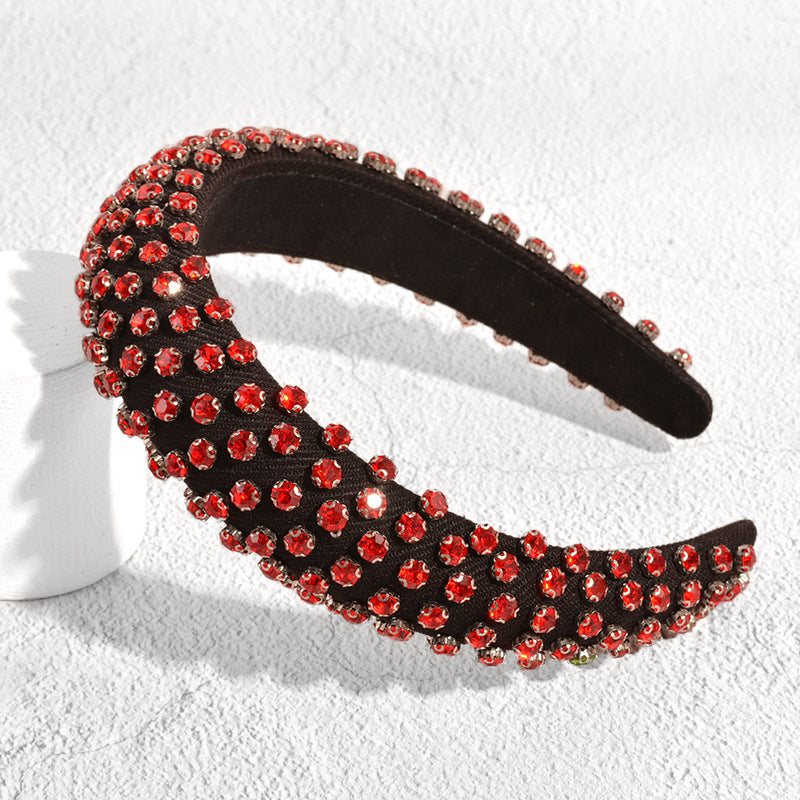 Diadema de esponja de diamante completo de diamantes de imitación barrocos al por mayor