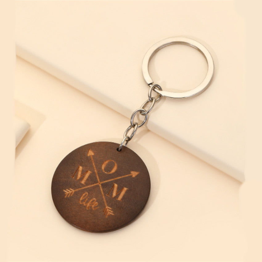 Llavero creativo del día de la madre de MOM de madera al por mayor