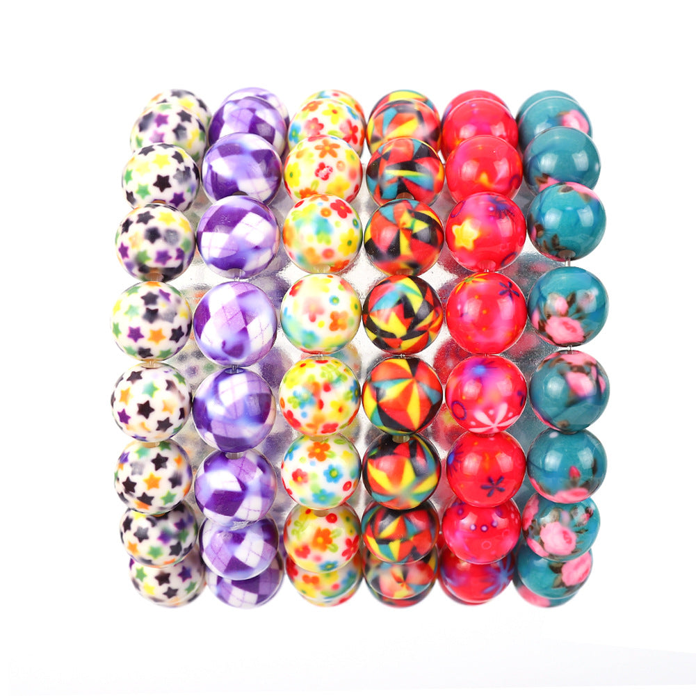 Cuentas de resina pintadas de 100 piezas de 100 piezas al por mayor