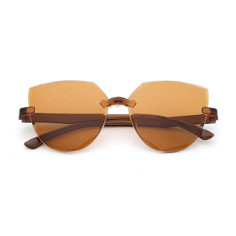 Wholesale PC Frameless One Piece Jelly Clear Sunglasses