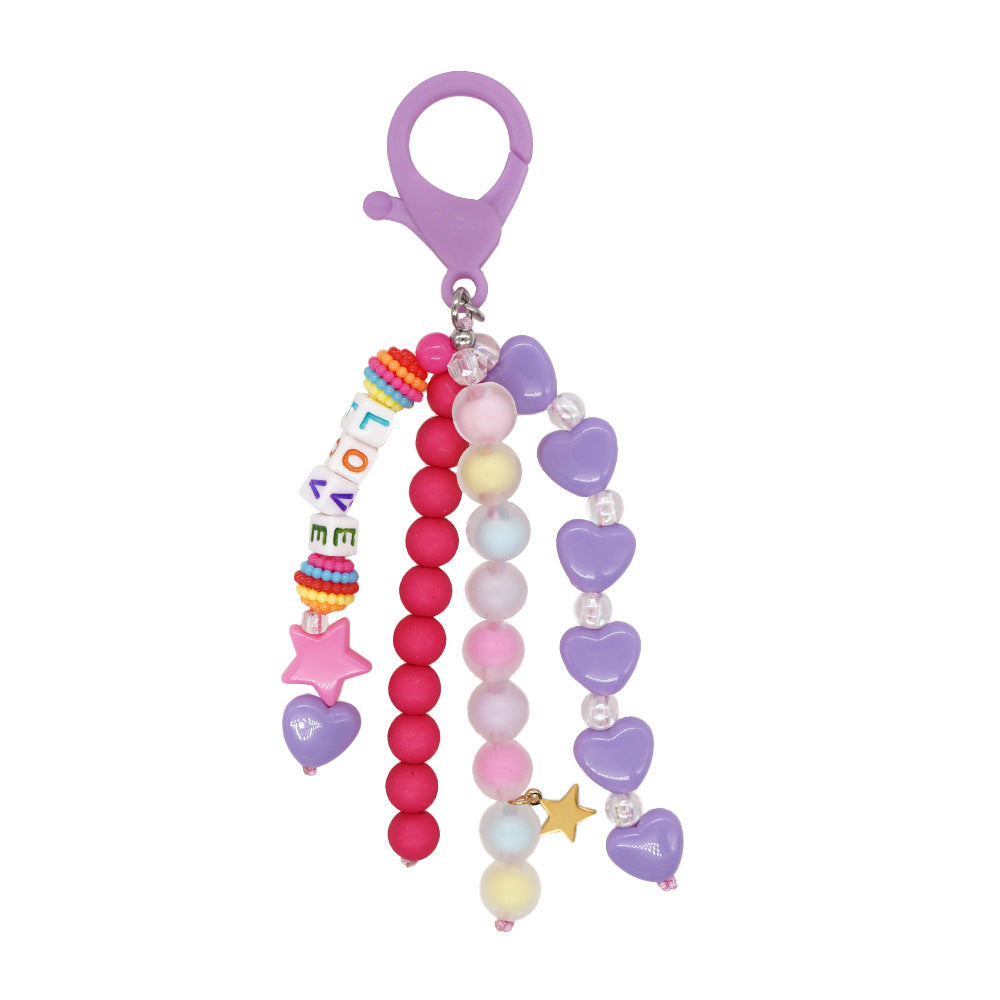 Wholesale Keychains Acrylic Anti-Lost Rice Beads