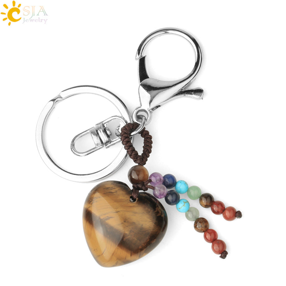 Wholesale Love Natural Crystal Keychain