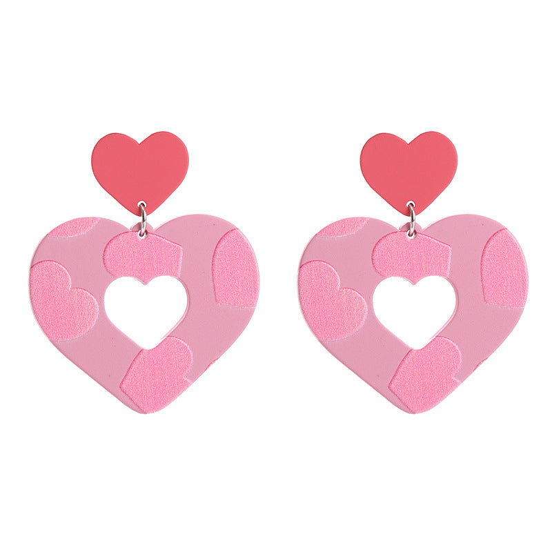 Wholesale Heart Acrylic Earrings
