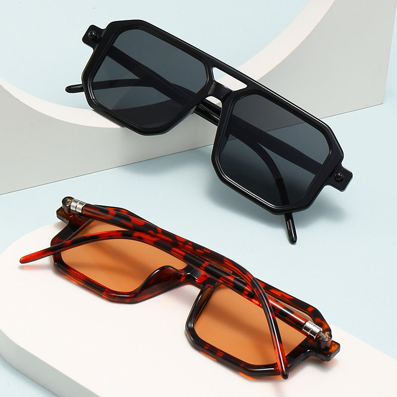 Wholesale PC Double Beam Polygon UV Protection Sunglasses