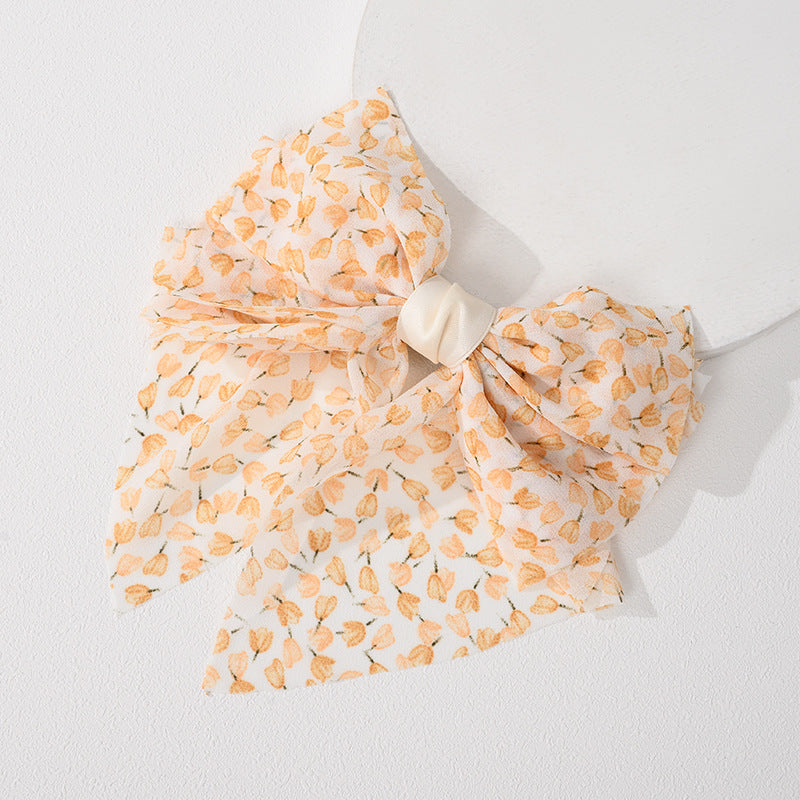 Venta al por mayor Pinza de pelo del nudo del arco de la malla de la tela