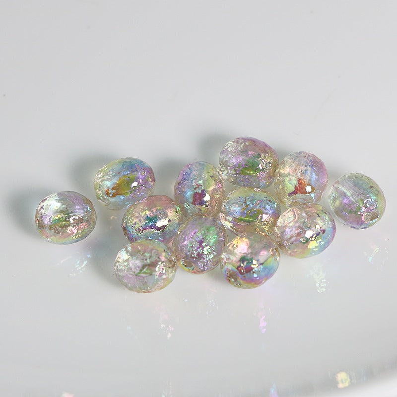 Wholesale 11*10MM 50PCS Crinkle Symphony Glacier Acrylic Beads