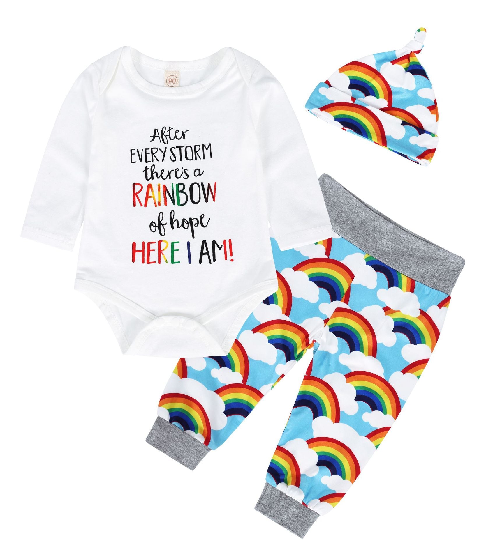 Ropa de bebé de poliéster de tres piezas con capucha para niños al por mayor