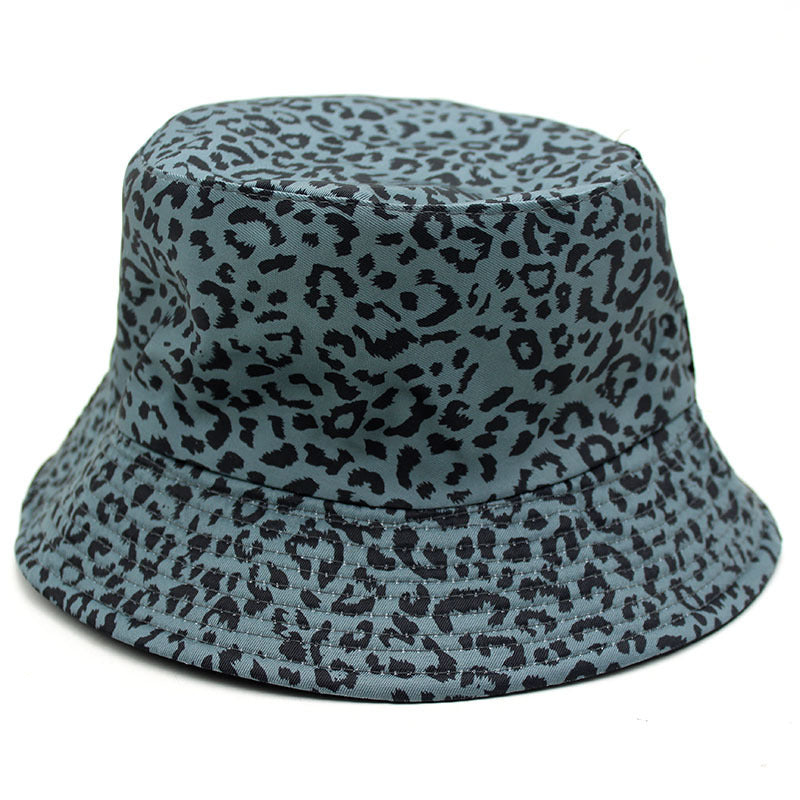 Wholesale Cotton Polyester Leopard Print Reversible Bucket Hat