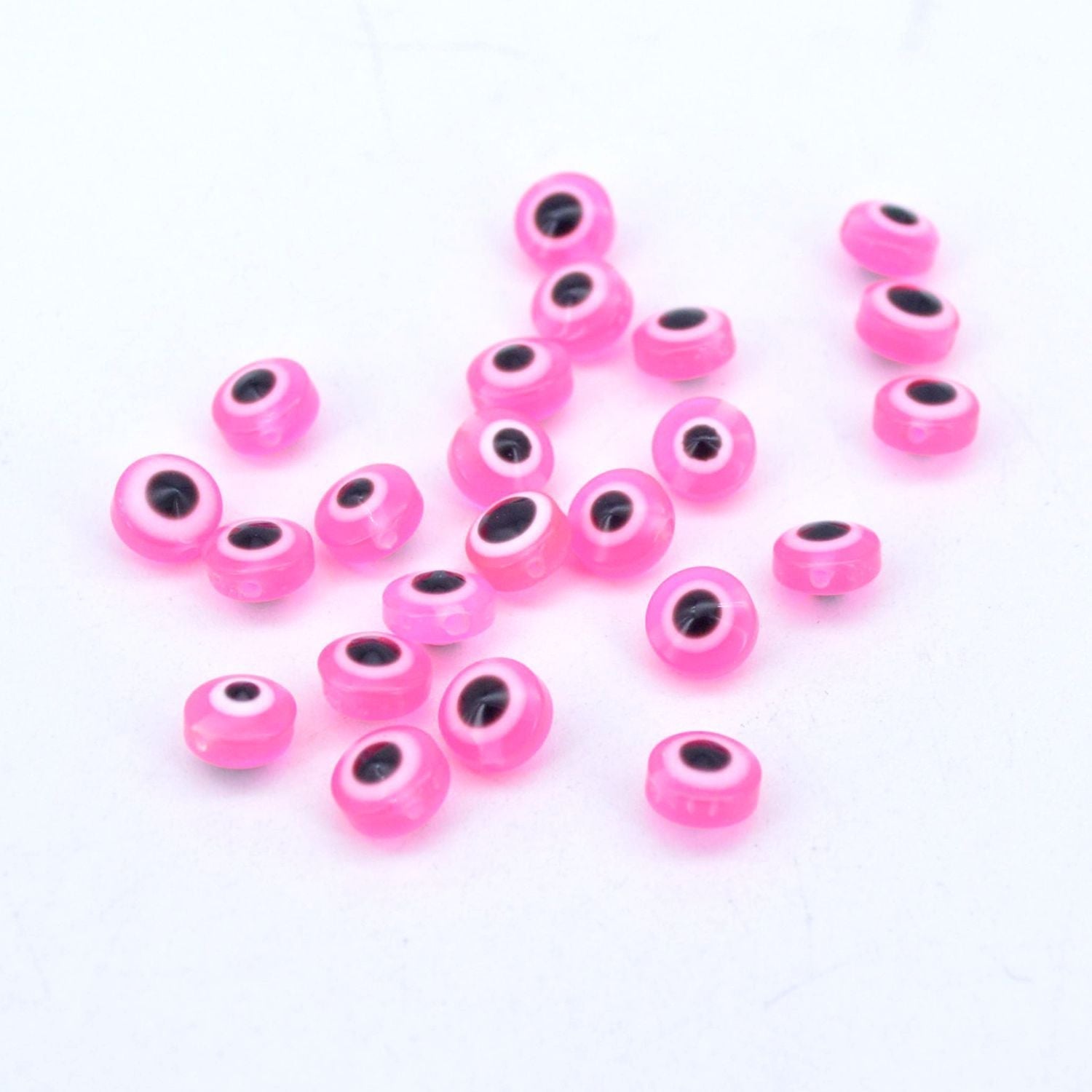 Venta al por mayor 6*2,5 MM 1000 unids/pack cuentas separadoras de resina de ojo de diablo