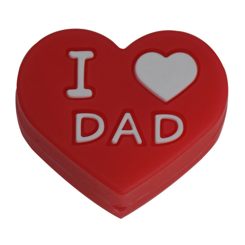 Venta al por mayor 50 piezas de cuentas de silicona de corazón de 17mm